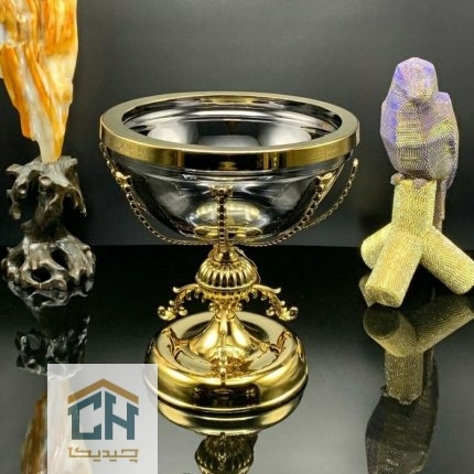 میوه خوری متوسط کریستال برنج مدل CL-011-G