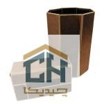 سطل و جا دستمال روکش پوست طبیعی طرح 8 ضلعی مدل 8002 (2)