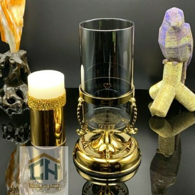 شمعدان کریستال و برنج کوچک مدل CL-014-G