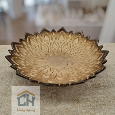 کاسه آلومینیومی طلایی مشکی طرح مهان مدل 3222043