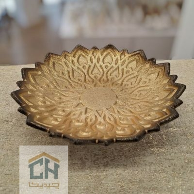 کاسه آلومینیومی طلایی مشکی طرح مهان مدل 3222049