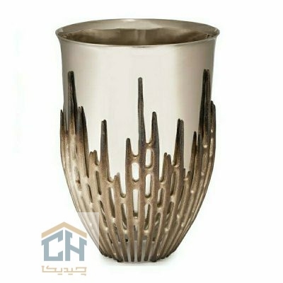 گلدان برنجی طرح آترین نقره ای مدل 3210033