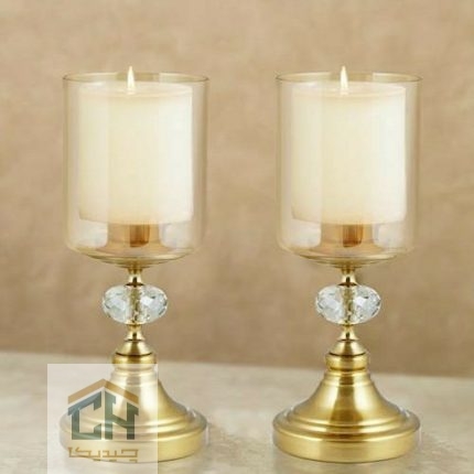 جاشمعی کریستال دار پایه بلند