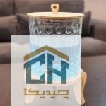 کلمن شیشه ای پایه چوبی طرح آنجلیکا مدل 3237 (2)