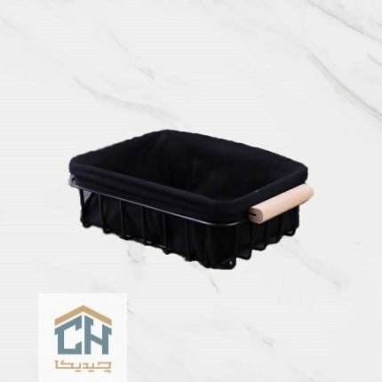 سبد مستطیل بزرگ چوب و فلز مدل 2034