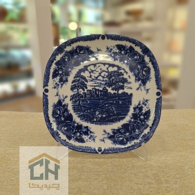 پیش دستی مربع متوسط چینی طرح آکسفورد مدل 101021