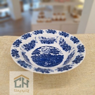 کاسه گرد چینی طرح آکسفورد مدل 101023