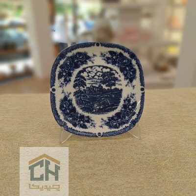 پیش دستی مربع کوچک چینی طرح آکسفورد مدل 101022