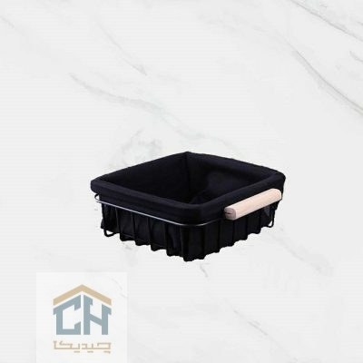 سبد فلزی مربع دسته چوبی مدل 2035