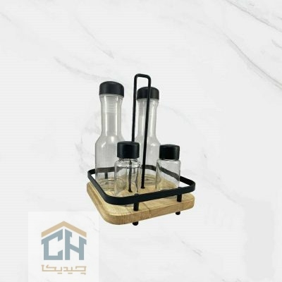 آبلیمو خوری و نمکدان چوب و فلز مدل 5062 (1)