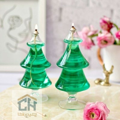 ست جا شمعی پیرکس کاج جفتی کد 4426