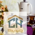 سرویس صبحانه خوری 2 نفره 23 پارچه سفید-شکلاتی مدل پیزا کد 30610 - تصویر 2