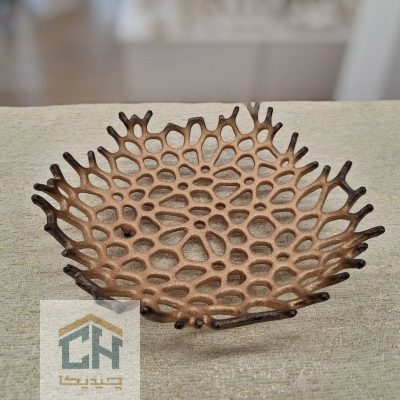 دیس آلومینیومی کوچک رزگلد مشکی طرح زوشا مدل 3222106