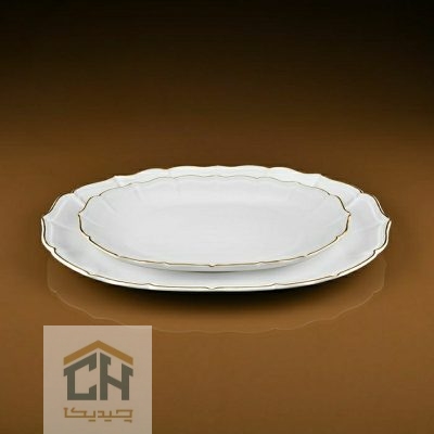 دیس بیضی کوچک خط طلا طرح ریوان مدل 402S (1)