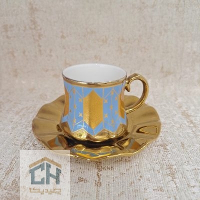 ست قهوه خوری6 نفره طرح آبی مدل 1050067182