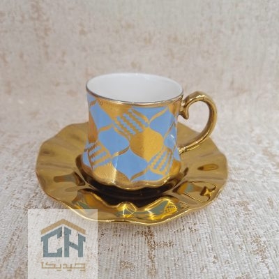 ست قهوه خوری 6 نفره طرح آبی مدل 1050067183