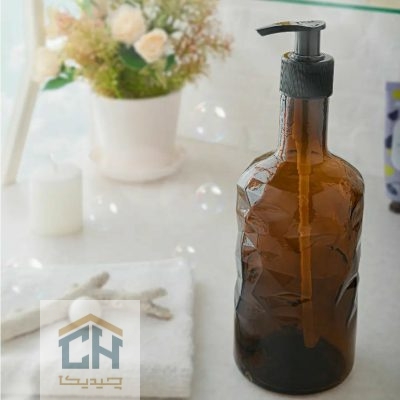 جا مایع شیشه ای قهوه ای طرح آمیتیس مدل 1384