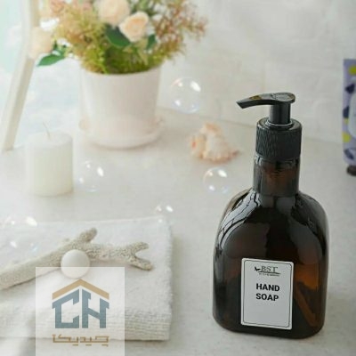 جا مایع شیشه ای قهوه ای طرح نوبل مدل 1381