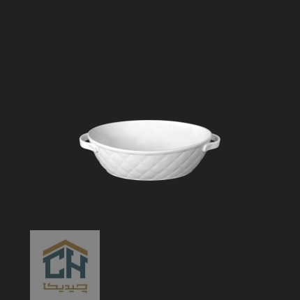 مرغ خوری سرامیکی بیضی کوچک گلدکیش طرح Burberry مدل GK554926