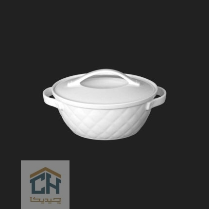 قابلمه سرامیکی بیضی بزرگ گلدکیش طرح Burberry مدل GK551930