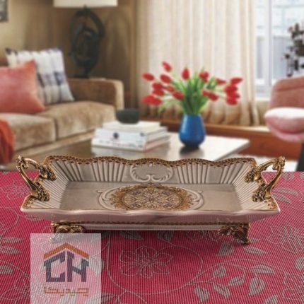 شیرینی خوری دکوری پایه زینک گلدکیش مدل GK7195-3
