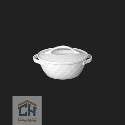 قابلمه سرامیکی بیضی کوچک گلدکیش طرح Burberry مدل GK551923