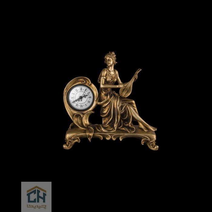 مجسمه ساعت گلدکیش طرح برنز مدل 4800 (2)