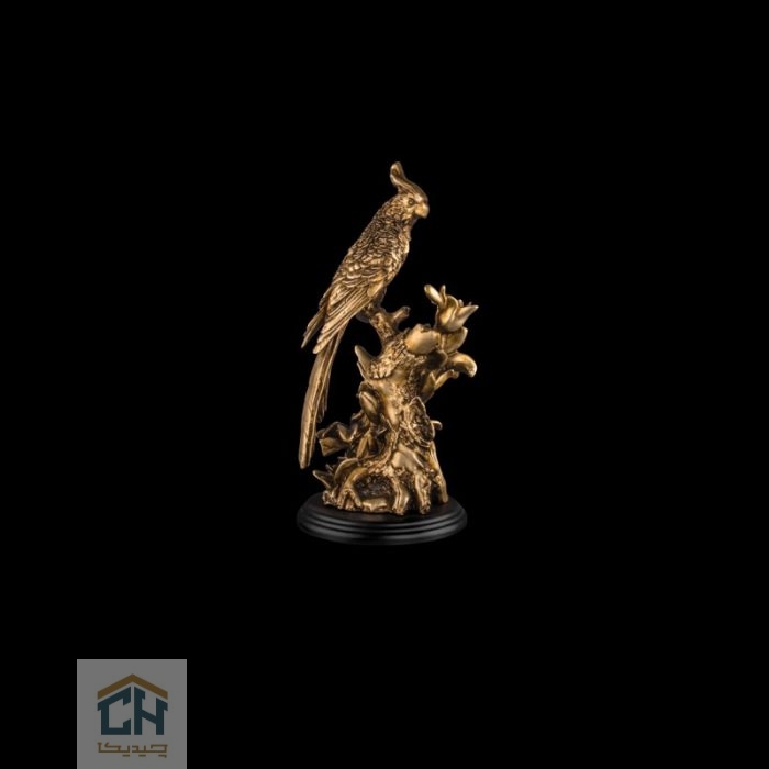 مجسمه طوطی گلدکیش طرح برنز مدل 4740 (2)