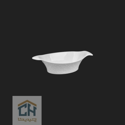 سالاد خوری سرامیکی بیضی کوچک گلدکیش طرح Royal مدل GK154226 (1)