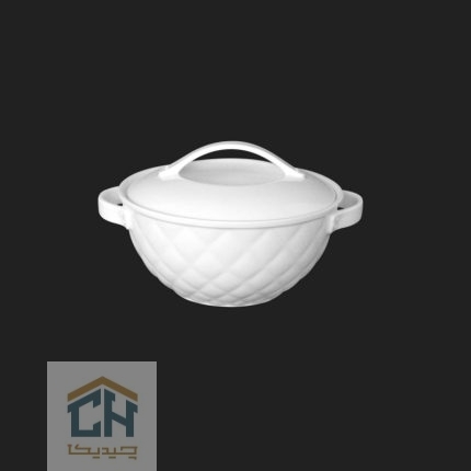 قابلمه سرامیکی گرد متوسط گلدکیش طرح Burberry مدل GK553928