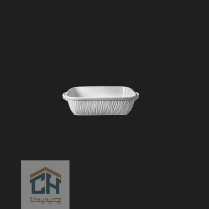 سالاد خوری سرامیکی مستطیل کوچک گلدکیش طرح Prince مدل GK604426