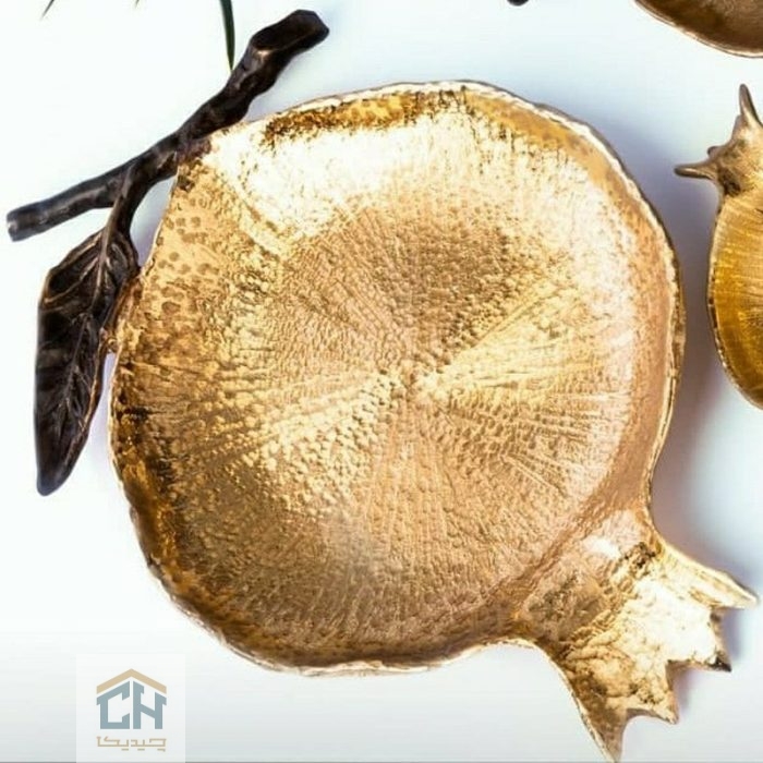 نقل خوری برنجی بزرگ گلدکیش مدل انار طرح BRASS کد GK841214 (4)