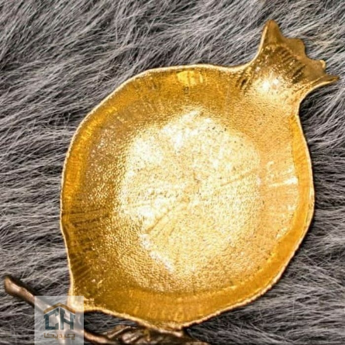 نقل خوری برنجی متوسط گلدکیش مدل انار طرح BRASS کد GK841213 (2)