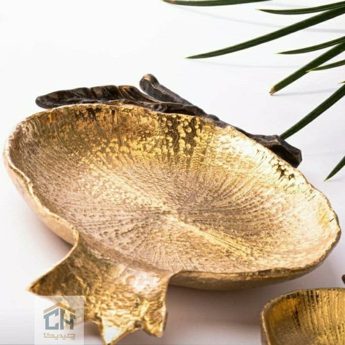 نقل خوری برنجی متوسط گلدکیش مدل انار طرح BRASS کد GK841213 (4)