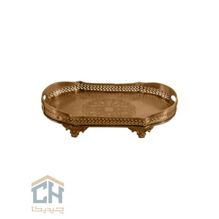 سینی برنجی بیضی بزرگ گلدکیش مدل GK894211