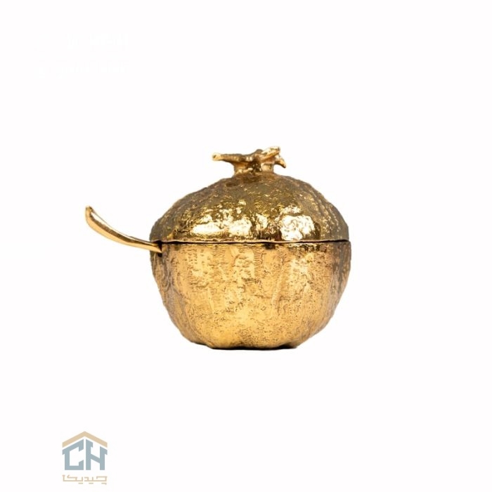 مربا خوری برنجی کوچک گلدکیش مدل انار طرح BRASS کد GK841210 (3)