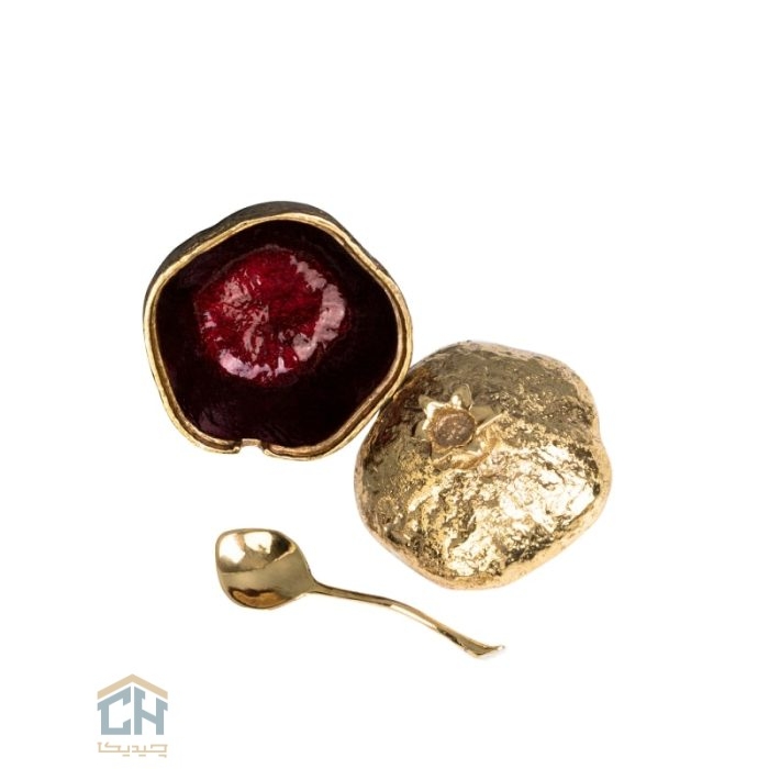 مربا خوری برنجی کوچک گلدکیش مدل انار طرح BRASS کد GK841210 (4)