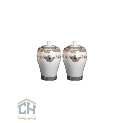 جا ادویه سرامیکی گلدکیش ست 2 تایی طرح Versace مدل GK628133