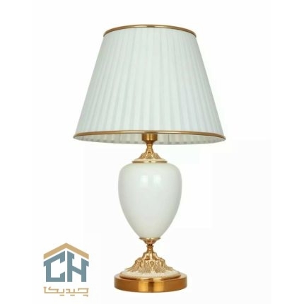 آباژور رومیزی طرح لامپا سفید