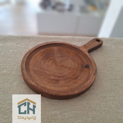 تخته سرو چوبی گرد تک دسته مدل 4023