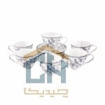 چای خوری چینی گلدکیش ست 6 نفره طرح LOTUS مدل GK701108-1 (2)