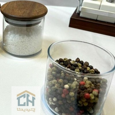 بانکه شیشه ای 6*6 درب چوبی مدل 80606 ACA