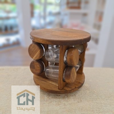 ست جا ادویه 8 تایی گردان طرح گرد مدل ACA99081