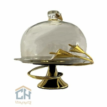 کیک خوری درب دار استیل و برنج