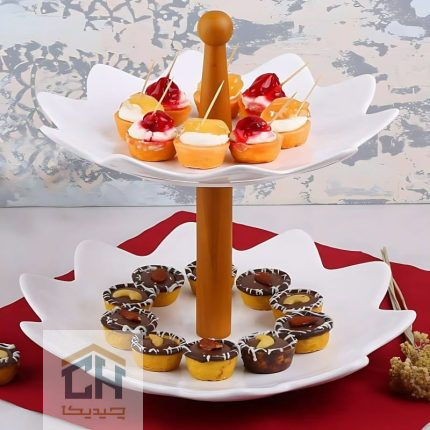شیرینی خوری سرامیکی 2 طبقه مدل 50051