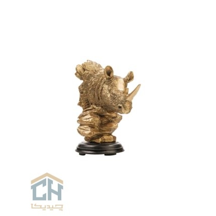 مجسمه کرگدن گلدکیش طرح برنز مدل 4796