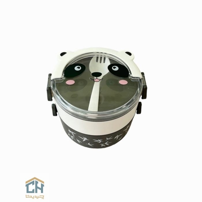 ظرف غذا 2 طبقه طرح پاندا مدل 521 (2)