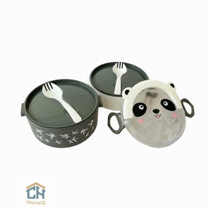ظرف غذا 2 طبقه طرح پاندا مدل 521 (3)