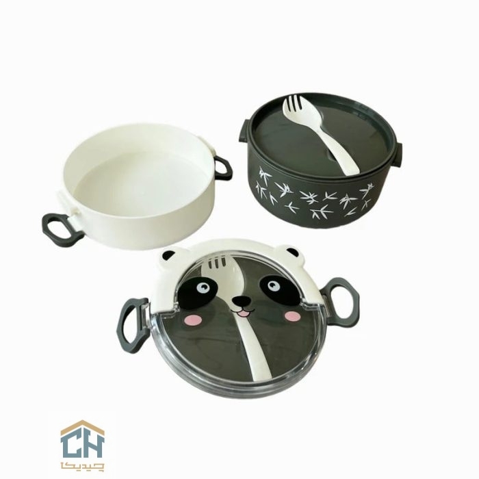 ظرف غذا 2 طبقه طرح پاندا مدل 521 (4)