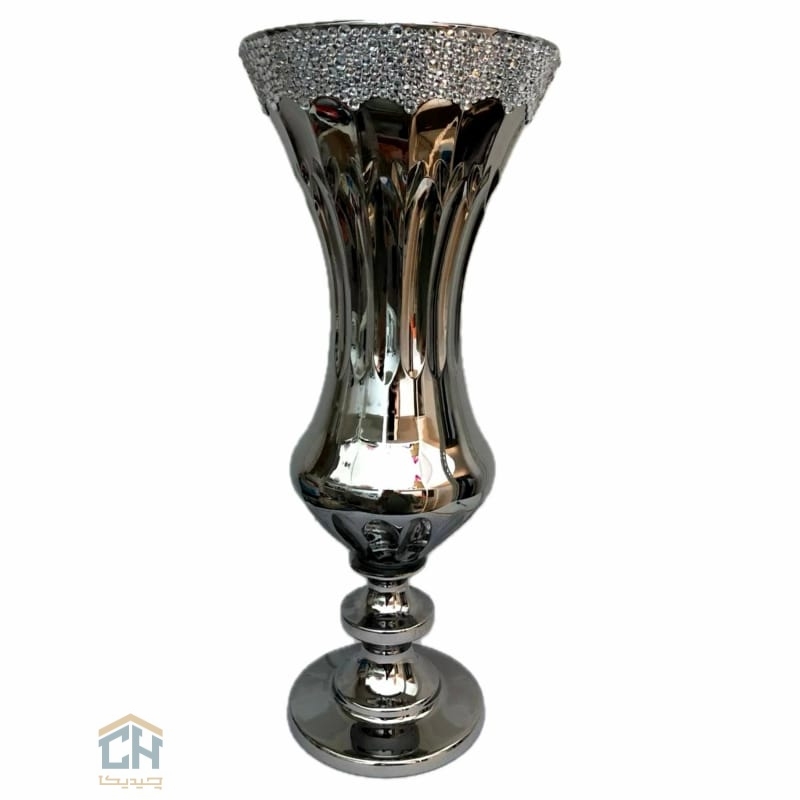 jeweled crystal vase model 8391 (1) گلدان کریستال نگین کاری شده مدل 8391 (1)